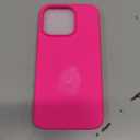 ORNARTO Compatible with iPhone 16 Pro Case 6.3", Slim Liquid Silicone 3 Layers Soft Gel Rubber Shockproof Protective Cover with Anti-Scratch Microfiber Lining-Hot Pink