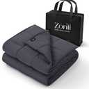 ZonLi Weighted Blanket for Adults (60"x80", 10lbs, Dark Grey) Queen Size High Breathability Cooling Heavy Blanket, Soft Material with Premium Glass Beads, All-Season, Easy Care