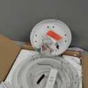 Vikaey Modern LED Flush Mount Ceiling Light, 8 Rings White Close to Ceiling Light Fixtures, Living Room Lighting Ceiling Lamp for Dining Room, Bedroom, Kitchen, 4000K Not Dimmable