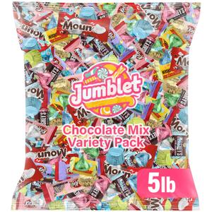 Chocolate Assorted Bulk Candy Variety Pack 5lb - Mini Chocolate Bars, Milk & Dark Chocolate Mix - Individually Wrapped Bulk Candy for Office Snacks, Party Favors and Bags/ BB Date:12/31/2025