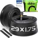 2 Pack 12"/14"/16"/18"/ 20"/ 22"/24"/ 26"/27.5"/28"/29" x1.75/1.95/2.10/2.125 Bicycle Tube with 2 Tire Levers, with 32mm AV Schrader Valve, Reliable Inner Tube for Kids/Road/MTB Bike (2 of One Size)