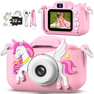 Kids Camera Toy, masterbee Children Camera Toys for Kid Age 3-12, Christmas/Birthday Gifts for Girls, 1080P HD Video Kids Digital Camera, Gift for 3 4 5 6 7 8 9 10 11 12 Year Old Girl (Pink)
