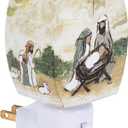Cottage Garden Stony Creek Nativity Frosted Glass 4.75 x 3 Plug in Christmas Night Light