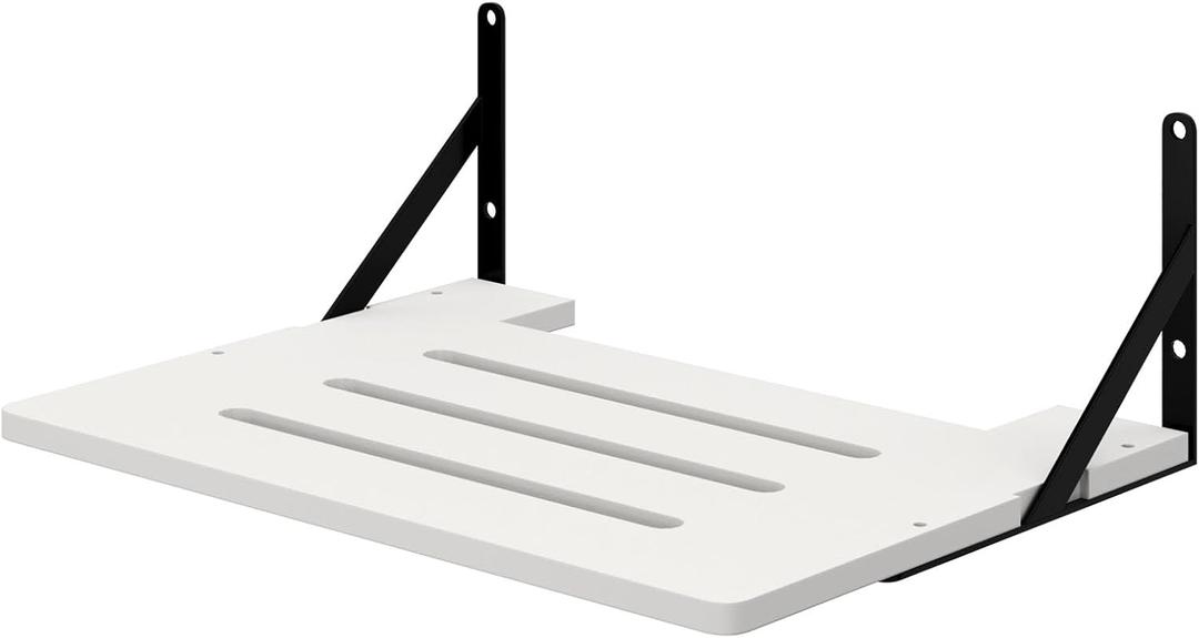 AREAJD Black White Small Mini Projector Shelf for Wall, Cable Box/Router Shelf, Floating Projector Mount, Holder Stand Accessories