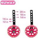 TRAINING WHEELS FLASH MUTE WHEEL BICYCLE STABILISER MOUNTED KIT COMPATIBLE FOR BIKES OF 12 14 16 18 20 INCH 1 PAIR