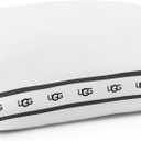 UGG Standard/Queen Bed Pillow Gusseted Down Alternative Pillow, Medium Firm Sleeping Pillows, Premium Luxury Home Decor Hypoallergenic Pillow for Queen Bed, White (Devon)