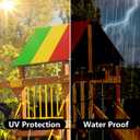 Alpurple Swing Set Replacement Tarp- 52" x 90" Kids Playground Roof Canopy, Replacement Sunshade Waterproof Trap Cover for Children Outdoor Sunproof (Green Yellow Red)