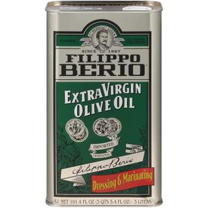 Filippo Berio Cold Pressed Extra Virgin Olive Oil, 101.4 Ounce Tin, Contains Polyphenols, BBD: 12/2026