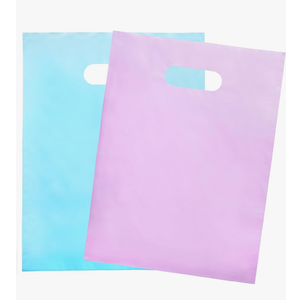 Merchandise Bags Pastel Pink & Pastel Blue Color 200 Count 9"x12" Size 1.5Mil Thick