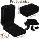 12 Pcs Necklace Pendant Box Velvet Jewelry Storage Display Case Ring Earring Pendant Jewelry Boxes Pearl Necklace Holder Gift Boxes for Christmas Wedding Engagement Birthday Anniversary(Black)