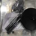 Piepooye 5 Lights Modern Crystal Chandelier Black Round Semi Flush Mount Ceiling Light Fixture Farmhouse Chandelier for Dinning Room Living Room Bedroom Hallway Entryway Kitchen, 15 Inch