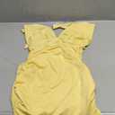 Floerns Women's Sleeveless Halter Neck Tie Back Ruffle Hem Party Mini Dress (Medium, Yellow)