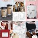 Mini Printer Portable, Inkless Sticker printer with 8 Rolls Paper, Bluetooth Wireless mini thermal printer Compatible with iOS + Android for Journal, Memo, Photo, Print Pod Gifts for Girls Kids (Pink)