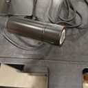 GLOBE Electric 1-Light Plug-in or Hardwired Wall Sconce with LED Integrated Reading Light, USB-A Port, USB-C Port, Matte Black, White Fabric Shade, On-Off Pull Chain and Rocker Switch