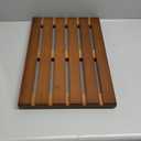 Bath Mat for Shower, Wooden Floor Mat for Bathroom,Non-Slip | Heavy Duty, Shower Mat for Indoor Outdoor (20  13  1.5 inches, Coffee)