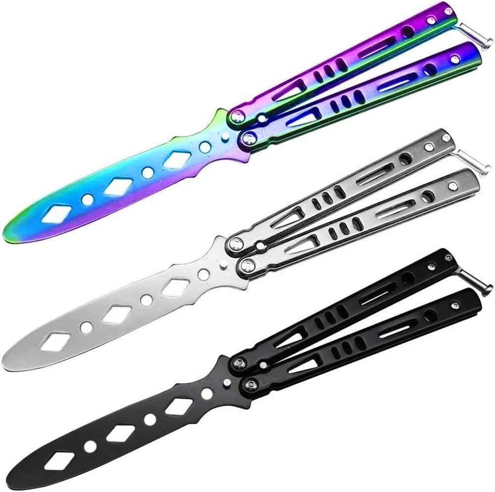 Practice Tool with Cool Color Design, Full Stainless Steel, Set of 3 Color (Black&Silver&Colorful)