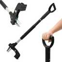 Weed Puller Tool, Gardening Stand-Up Weeder Puller with Ergonomic 39" Long Handle and 4 High-Strength Stainless Steel Claws, Easily Weeds Without Bending, Pulling, or KneelingBlack