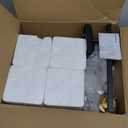 Unicozin Modern Bathroom Light Fixtures, 4 Light Vanity Lights Over Mirror, Black and Gold Wall Lamp with Clear Glass for Living Room Cabinet Bedroom Porch