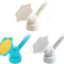 LuFOX 3Pcs Plastic Dual Head Bottle Cap Sprinkler, Bottle Watering Spout Bonsai Watering Can for Indoor Seedlings Plant, Garden Tool (Blue, Gray, Beige)