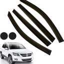 Rain Guards for Volkswagen VW Tiguan 2018-2023, Tape-on Side Window Deflectors, Window Visors for Volkswagen Cars, Car Accessories 4 Rain Guards  2 Car Coasters