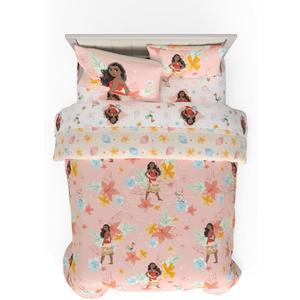 Disney Princess Moana 7 Piece Queen Size Bedding Set Reversible Comforter Set