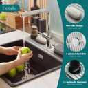 eormoe Faucet Mat for Kitchen Sink - Wider Diatomite Fast Drying Stone Sink Tray, Super Absorbent, Prevents Moisture Buildup - Faucet Splash Guard for Bathroom Counter (Light Grey, 15x5.3inch)