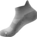 Women's Running Socks Targeted Cushion Performance Quick-dry No Show Tab Socks for Running (Gray)