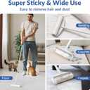Large Lint Rollers for Carpet: Sticky Rollers for Floor DELOMO 9.45 in with 3 Extendable Handle, Long Handle Sticky Mop for Cleaning Carpets, Cars, Bedding, Couches, and Pet Hair - for Pet Homes