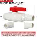TonGass Upgraded 2-Way Ball Valve Replacement Compatible with Hayward SP0729 Econoline, 1.5" MIP x 1.5"-1.25" Hose Adapter, Heavy-Duty Pool Filter Valve for Flow Regulation & Draining - 2 Pack