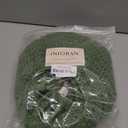 Boho Wall Hanging Fruit Baskets for Kitchen 3 Pack Woven Produce Holder with 6 Pcs Strong Hooks Vegetable Hanging Basket for Organizing Teardrop Home Wall Potato Onion Storage, Green