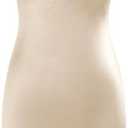 ZAFUL Women Tube Satin Mini Dress Bodycon Backless Silk Wedding Guest Cocktail Dresses (Champagne, XS)
