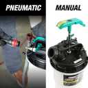 OEMTOOLS 24938 Pneumatic/Manual Fluid Extractor, 2.5 Gallon (9.5L) Oil Extractor Pump, For Coolant, Transmission, and Power Steering Fluid, 2 Dipstick Adapters, 5ft Hose