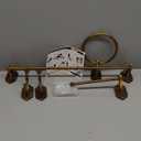 Zonon 5 Pieces Antique Brass Bathroom Hardware Accessories Set Vintage Towel Rack Toilet Paper Holder Towel Ring Robe Hook Wall Mounted for Bathroom Toilet Kitchen (Modern)