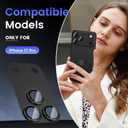 Tensea for iPhone 17 Pro Camera Lens Protector, Metal Aluminum Alloy Tempered Glass Cover Camera Screen Protector Accessories, Case Friendly
