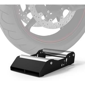 Motorcycle Wheel Cleaning Stand Paddock Roller Stand 600 Capacity Universal for Tire Cleaning Chain Lubrication for Dirt Pit Street Bike Black