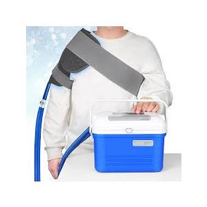 Ice Therapy Machine for Knee Surgery Recovery Portable Cold Compression System with Adjustable Timer 6 Levels Flow Rate 25 35DB Quiet Operation for Post Operative Joint Pain Relief Blue