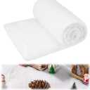 JOYIN Christmas Snow Blanket Roll (3x8 Ft,4 Pcs) for Christmas Decorations, Village Displays, Under The Xmas Tree-Thick White Soft and Fake Snow Cover for Holiday Decor and Winter Displays