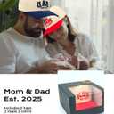 Mom and Dad Hats Gifts for New First Time Parents, Honeymoon Newlyweds Wedding Couples Hubby & Wifey Trucker Cap Set