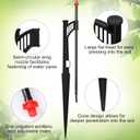25 Pcs 12.8 Inch Drip Irrigation Stakes with 360 Degree Sprayer Emitters and Sprinkler Extension Riser for 1/4 Inch Drip Tubing Micro Sprinkler Heads Stakes for Garden Watering System, Red