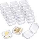 100 Pack Mini Clear Jewelry Box Earring Organizers with Hinged Lid Small Plastic Storage Box for Earrings Chains