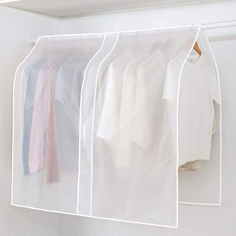 43" Large Clothing Rack Covers, Waterproof Garment Storage Bag, Hanging Garment Bag Organizer Storage Cover, Dustproof Clothing Cover for Suit Coat Dress Jackets (Rack not included)