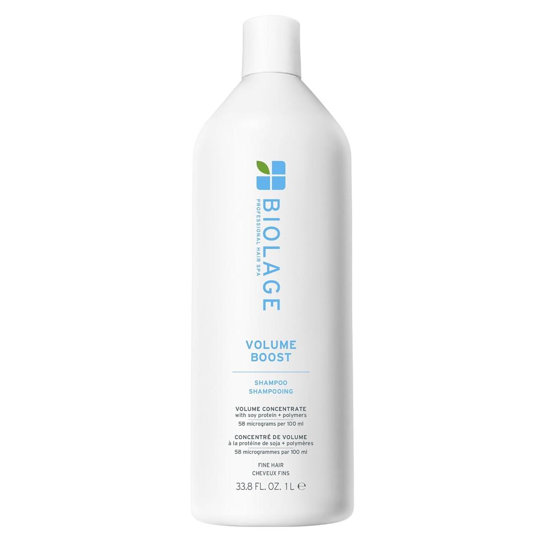 Biolage Volume Boost Shampoo - Long-Lasting Volume, Gently Cleanses, Adds Lightweight Shine To Fine Hair, Soy Protein & Polymers, Vegan, Paraben-Free, (33.8 Fl Oz (Pack of 1)