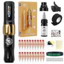 Dragonhawk Atom2 Tattoo Kit Wireless Pro Gun Machine 20 Tattoo Needles Cartridges Rca Supply Complete for Beginners