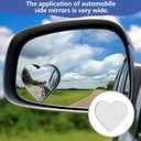 Heart Shaped Blind Spot Mirrors  4PCS Stick-On Adjustable Small Convex Mirror, Universal Fit for Cars & SUVs, Cute Heart Shaped Blind Spot Mirror Design for Safety