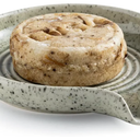 Soap Dish with Self-Draining Design, Ceramic Soap Holder with Drain Spout Soap Tray for Shower, Bathroom and Kitchen Sink, Keep Bar Soap Dry, Speckled Glaze