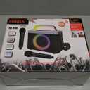 Portable Bluetooth Karaoke Machine for Adults & Kids - 2 Wireless Microphones, Shoulder Strap, Fun Voice Change, Support USB/AUX, for Outdoor Events Party Gifts