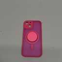 CANSHN Magnetic for iPhone 14 Case, Upgraded [Full Camera Protection] [Compatible with Magsafe] [Translucent Matte] Shockproof Protective Phone Case for iPhone 14 6.1" - Hot Pink