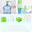 2 Pack Manual Water Pump Portable Water Bottles Dispenser with Water Jug Cap Drinking Water Hand Press Pump for 3 & 5 Gallon Water Jug 5Gal Plastic Crown Cap Reusable Water Bottle Container