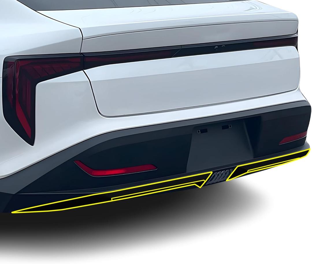 BOGAR TECH DESIGNS for KIA K4 2025-2026 Rear Bumper Chrome Delete  Precut Vinyl Trim Overlay, Gloss Black Blackout Look