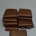 Paterr 11 Pieces Leather Wallet for Men DIY Bifold Wallet Engrave Inspirational Father Day Gift for Christmas Men Husband Son(Light Brown)